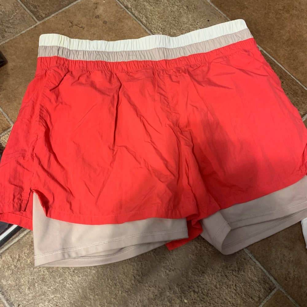 Reebok Red and Beige Men Shorts
